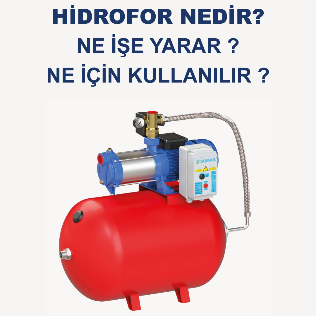 BEYAZ ZEMİN ÜZERİNDE HİDROFOR GÖRSELİ